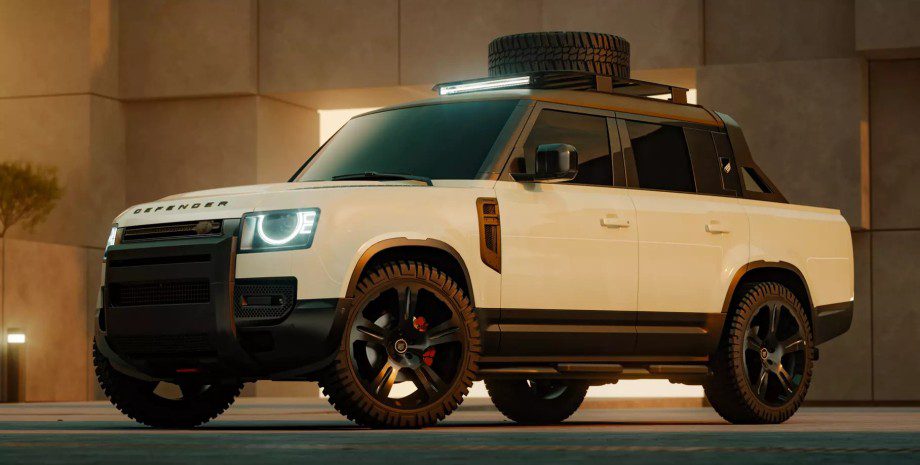 пикап Land Rover Defender пикап Land Rover Defender, Land Rover Defender, тюнинг Land Rover Defender, тюнинг Land Rover Defender