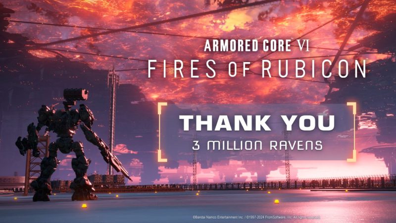 Продано более трех миллионов копий Armored Core VI Fires of Rubicon