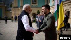 Нарендра Моди и Владимир Зеленский. Киев, 23 августа 2024 г.