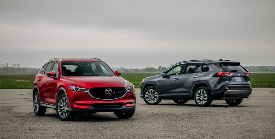mazda cx5 toyota rav4 mazda cx5 toyota rav4, лучшие кроссоверы, кроссоверы с пробегом, б/у кроссоверы